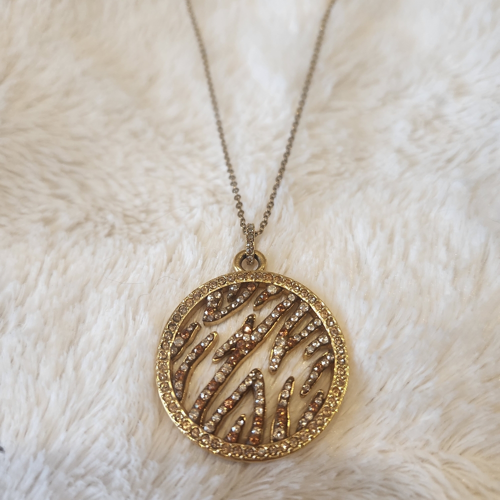 Swarovski Gold Tiger Pendant -- Retired